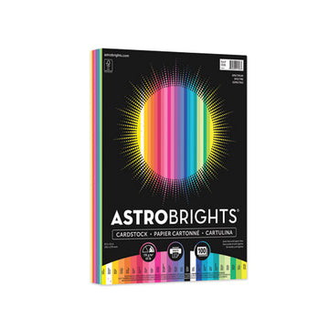 Astrobrights® Color Cardstock, 65 Lb, 8.5 X 11, Assorted Colors, 100-pack freeshipping - TVN Wholesale